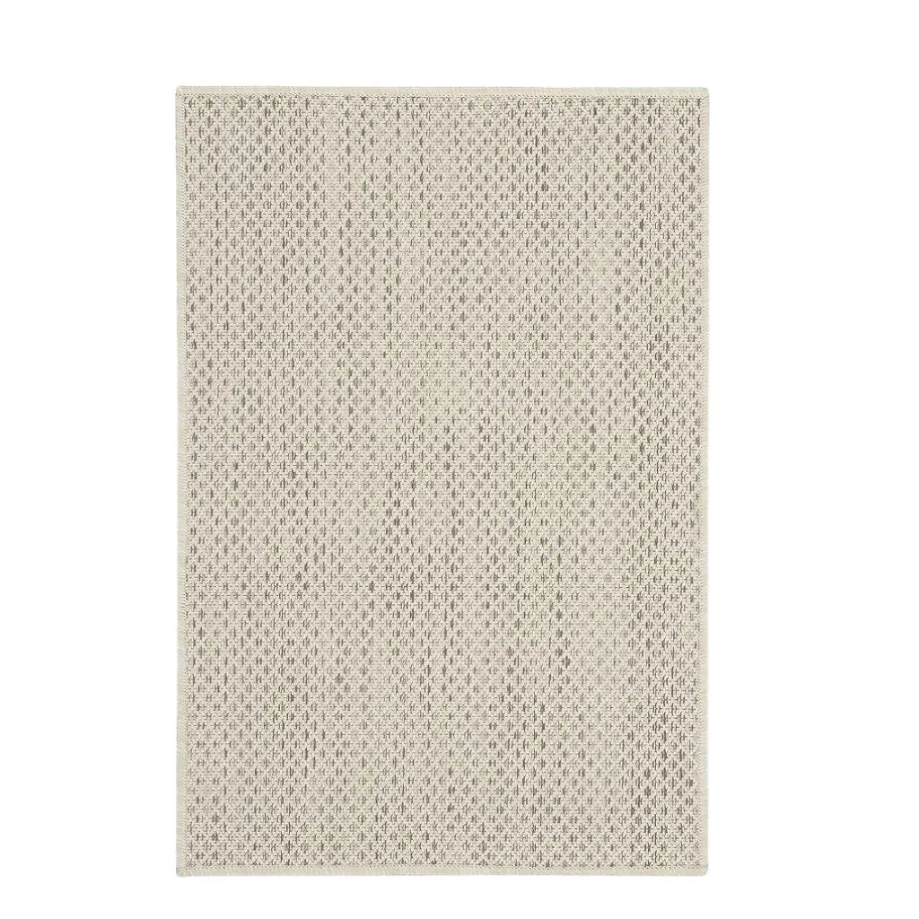2' X 3' Ivory And Silver Geometric Indoor Outdoor Area Rug Homeroots Outdoor