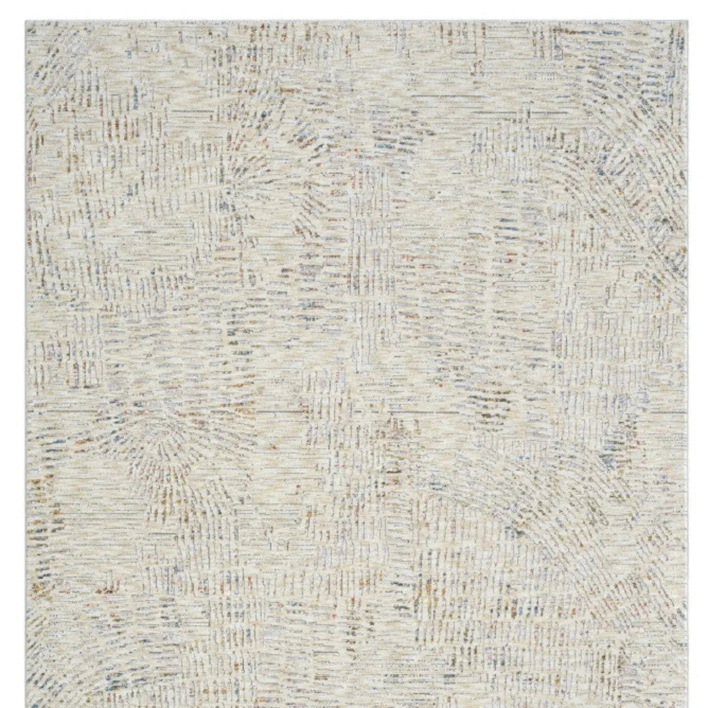 2' X 3' Ivory and Gray Abstract Area Rug Homeroots Home Decor