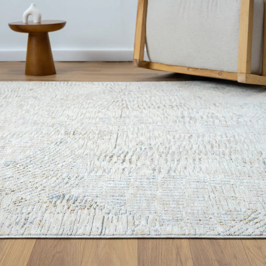 2' X 3' Ivory and Gray Abstract Area Rug Homeroots Home Decor