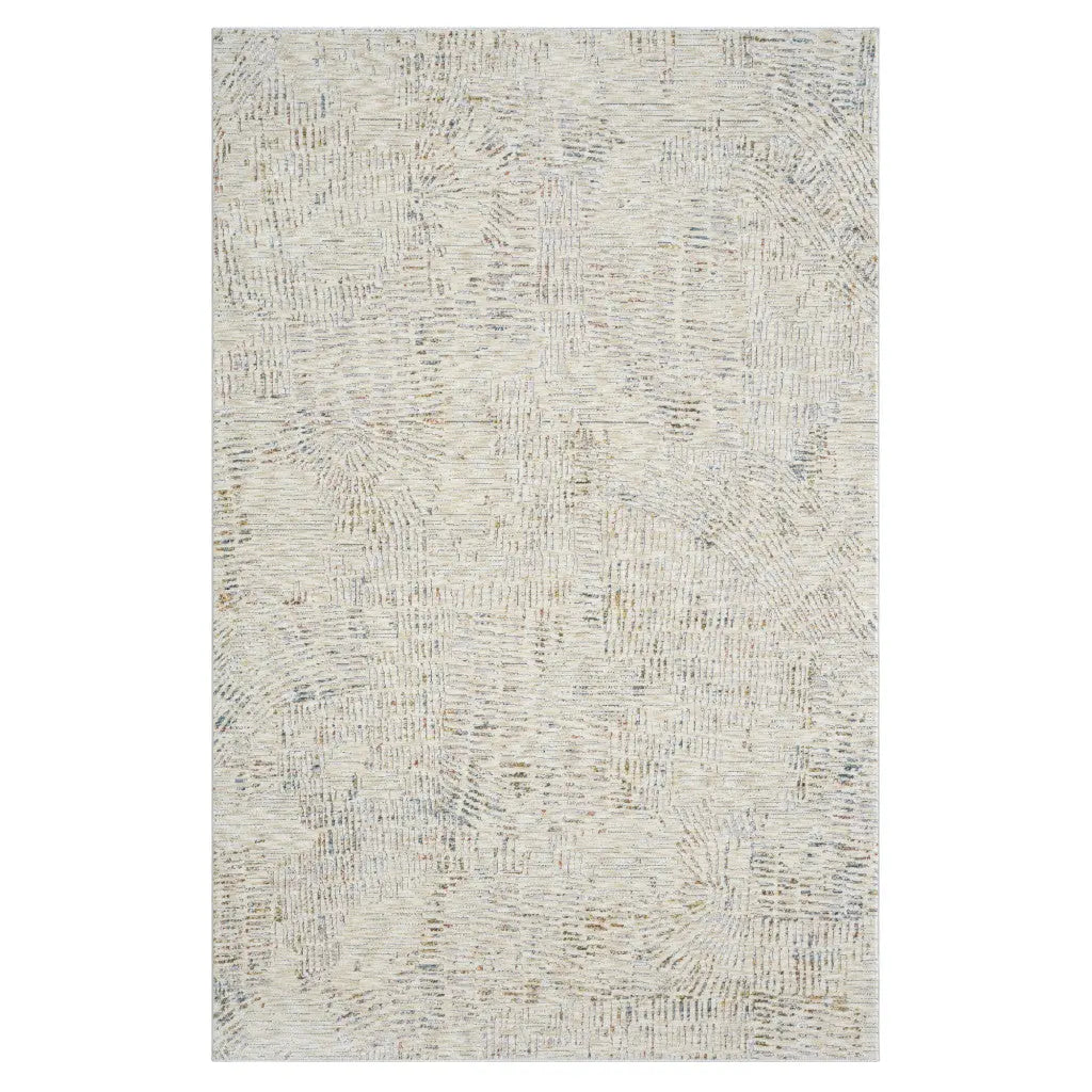 2' X 3' Ivory and Gray Abstract Area Rug Homeroots Home Decor