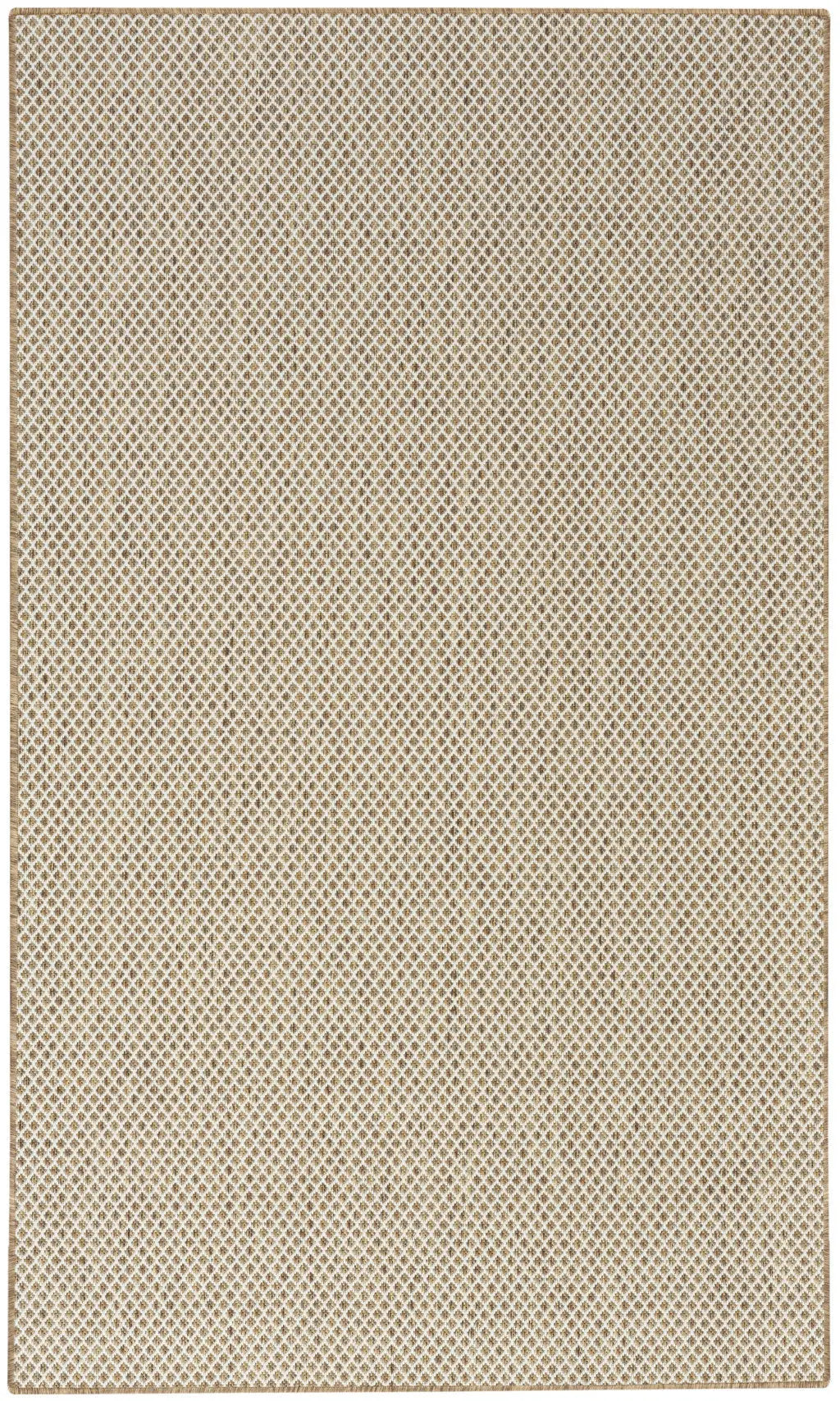 2' X 3' Natural And Ivory Geometric Indoor Outdoor Area Rug Homeroots Outdoor