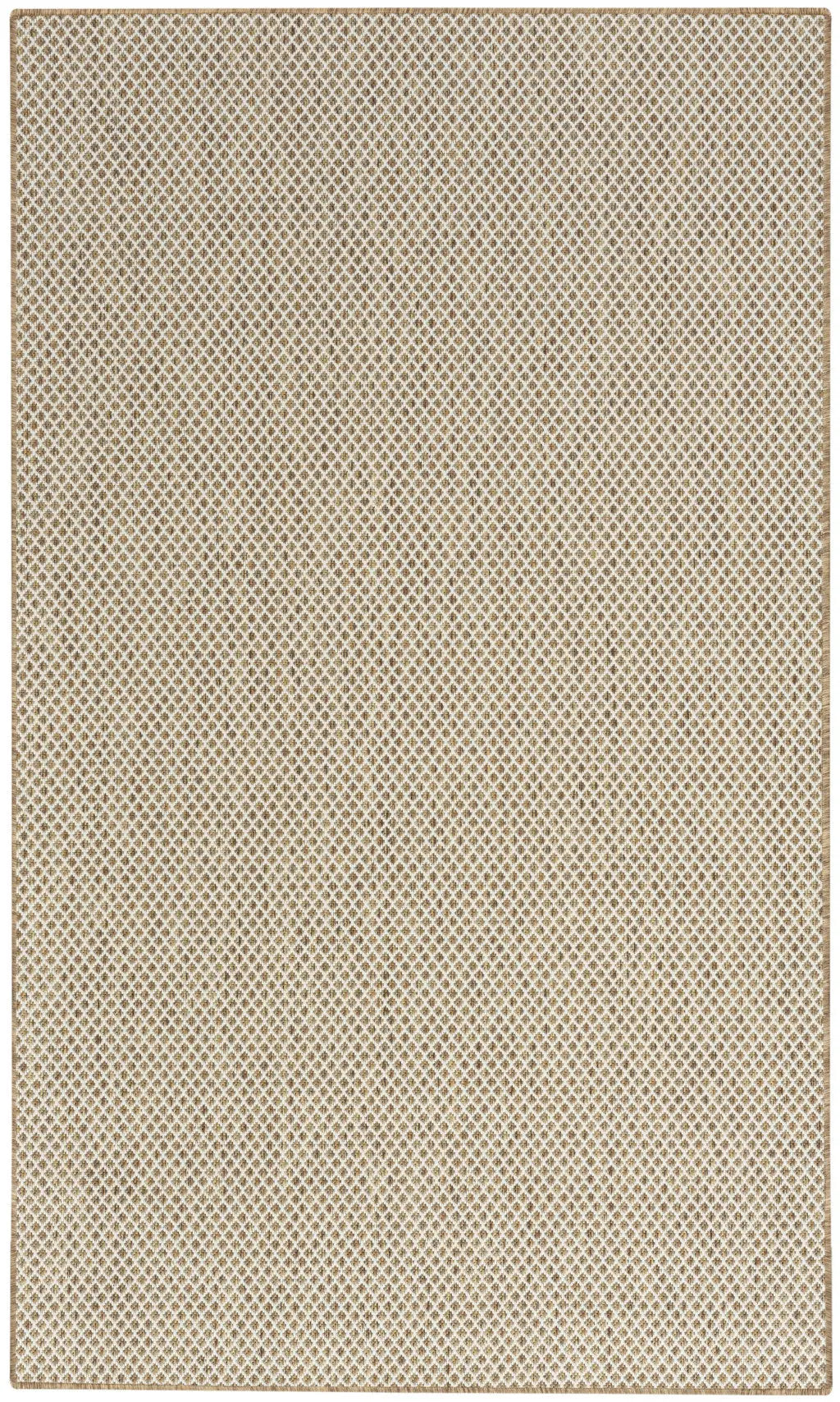 2' X 3' Natural And Ivory Geometric Indoor Outdoor Area Rug Homeroots Outdoor
