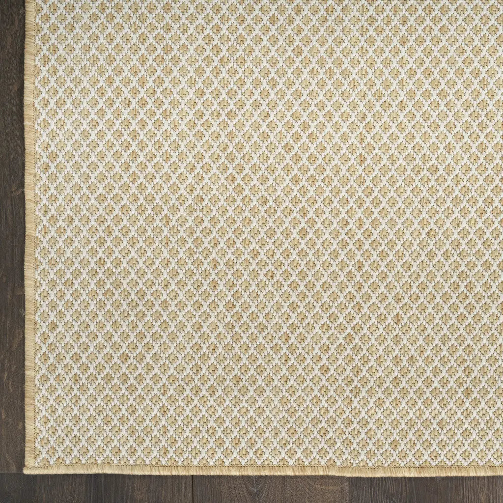2' X 3' Natural And Tan Geometric Indoor Outdoor Area Rug Homeroots Outdoor