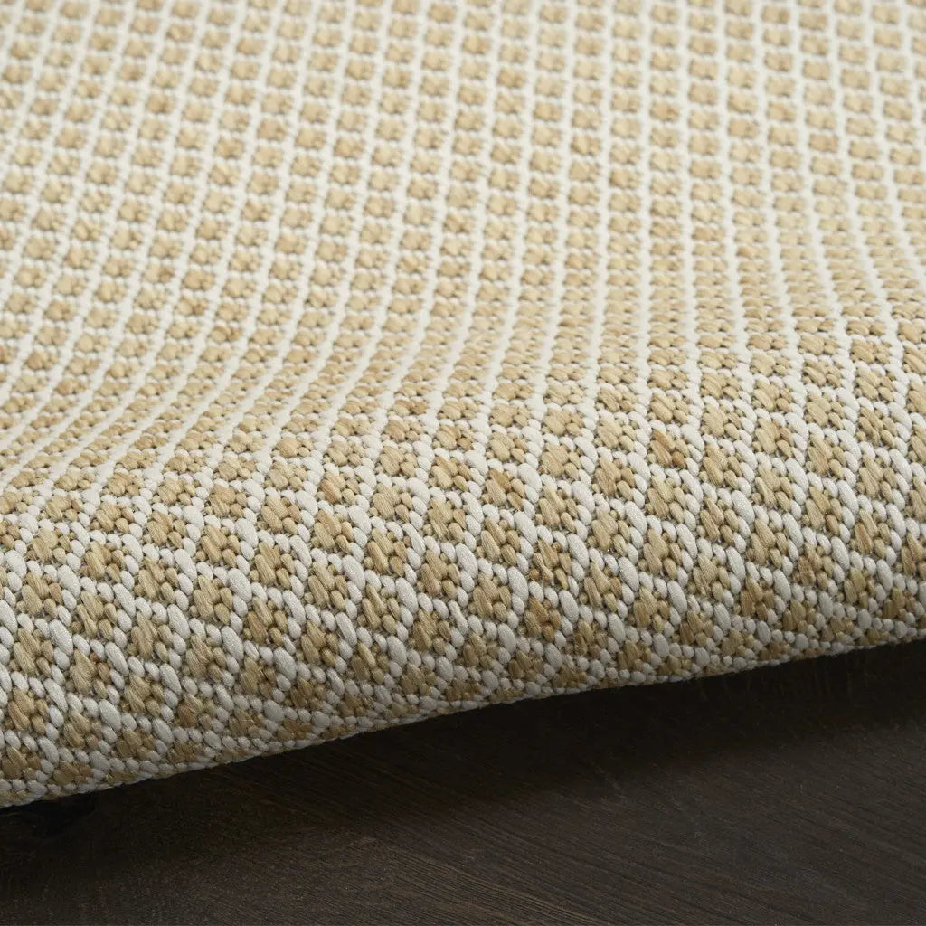 2' X 3' Natural And Tan Geometric Indoor Outdoor Area Rug Homeroots Outdoor