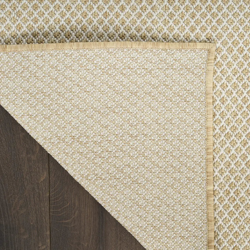 2' X 3' Natural And Tan Geometric Indoor Outdoor Area Rug Homeroots Outdoor
