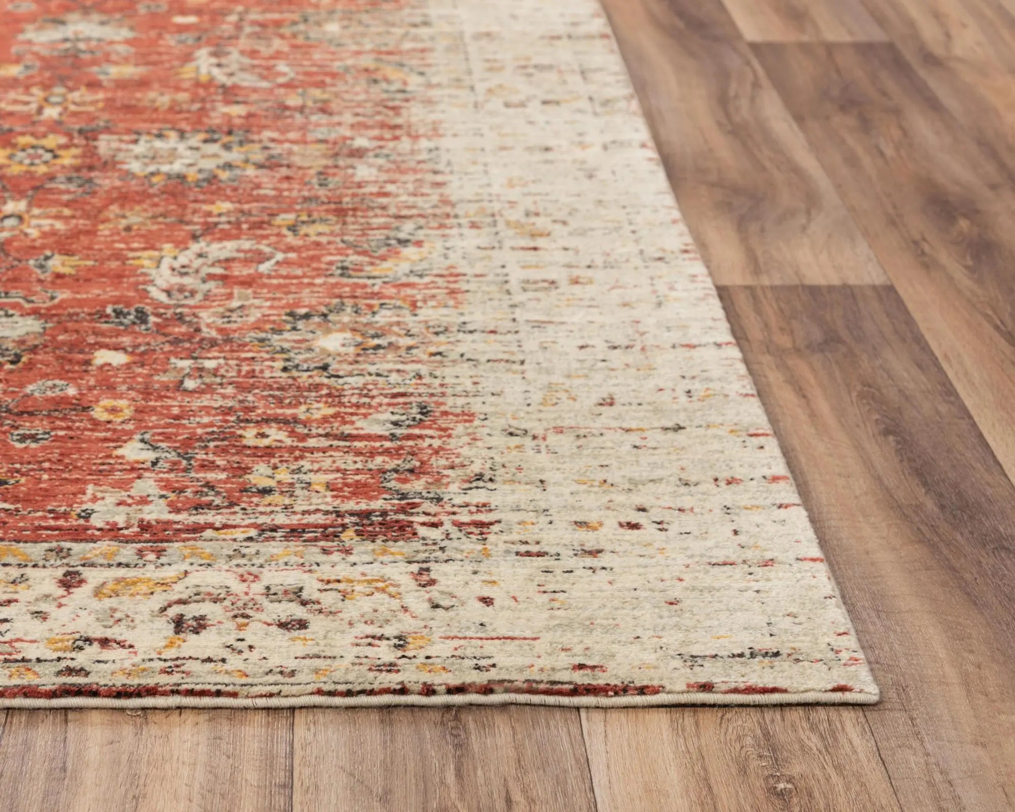 2' X 3' Red Beige Rust And Gold New Zealand Lambs Wool Oriental Hand Carved Handmade Area Rug Homeroots Home Decor