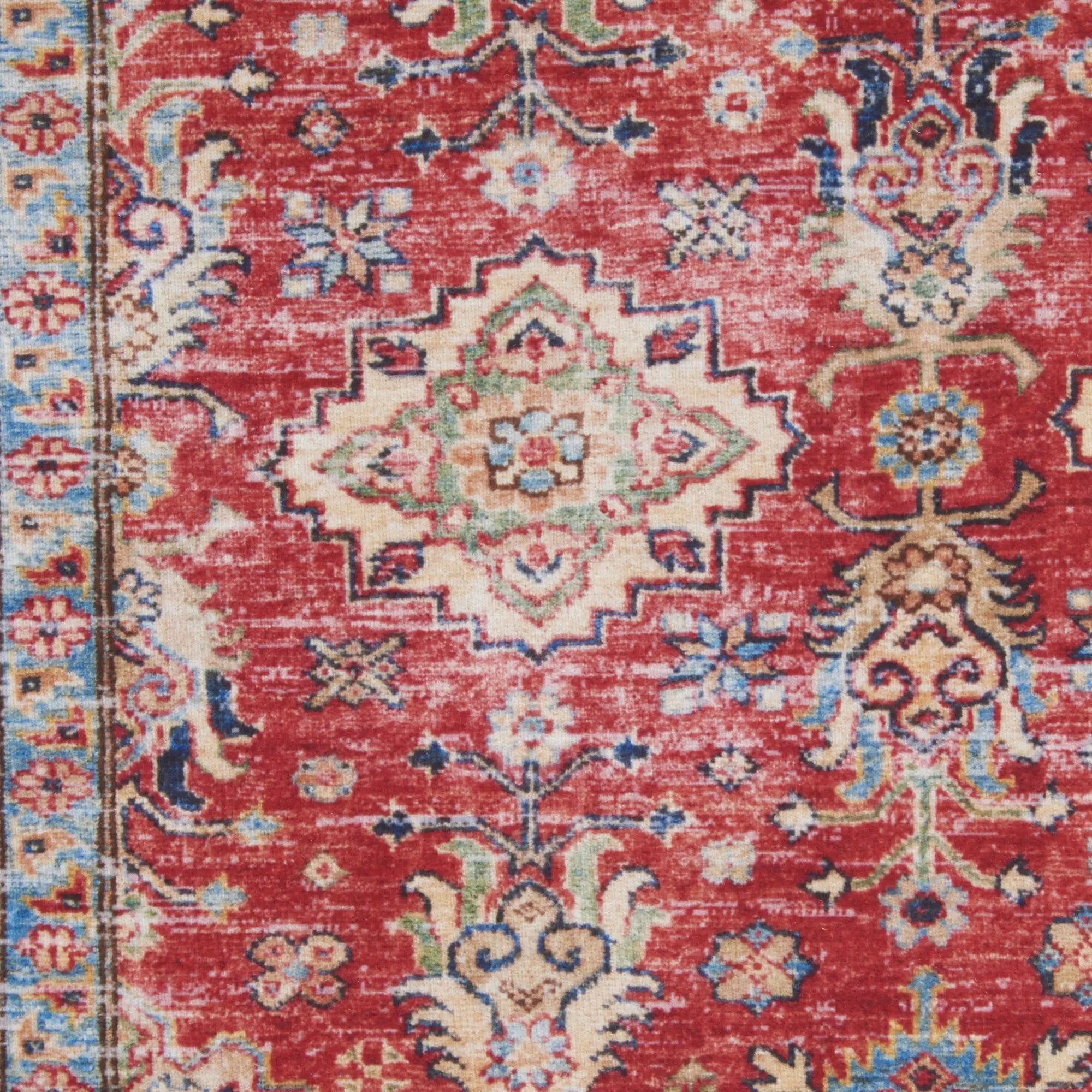 2' X 3' Red Oriental Distressed Area Rug GreatEagleInc