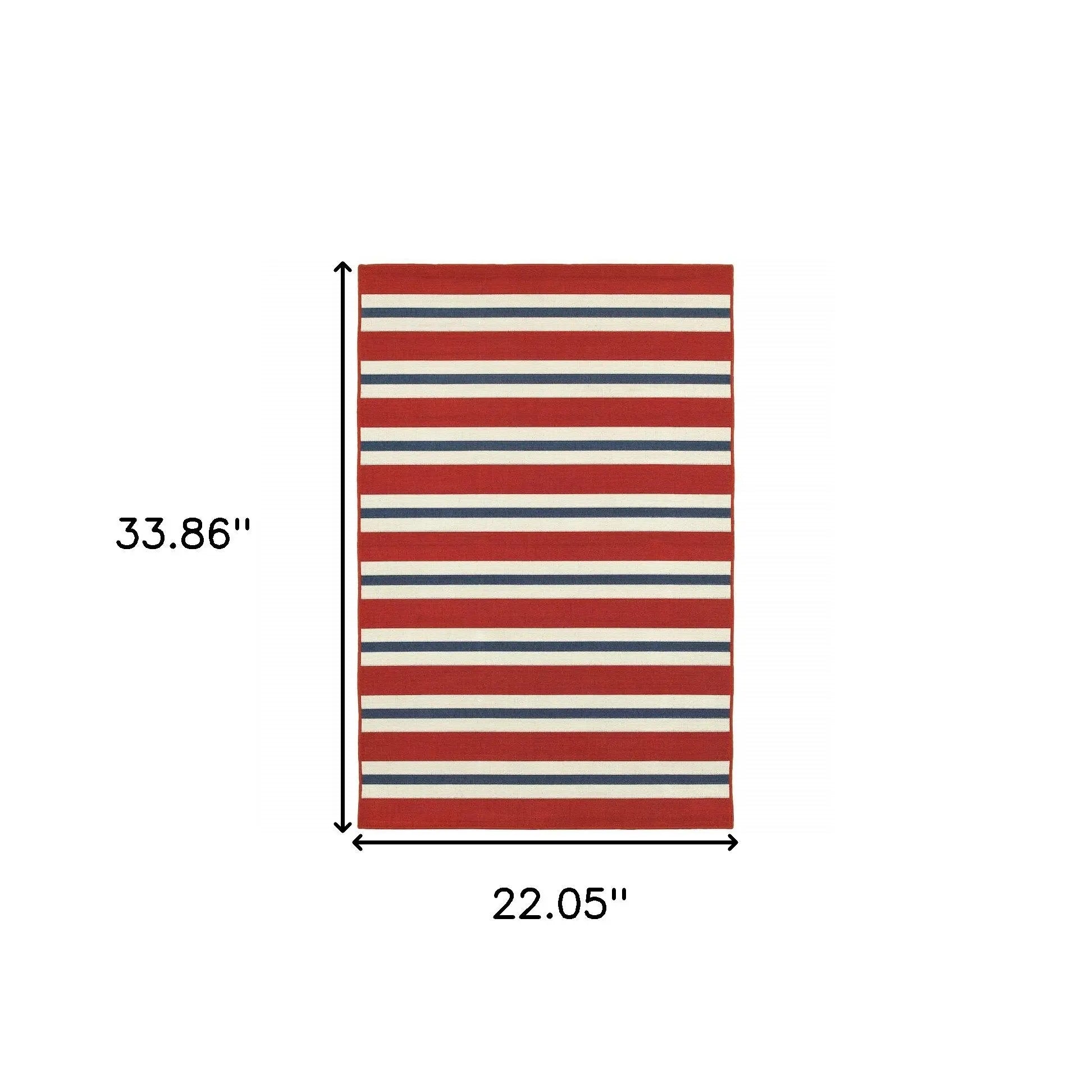 2' X 3' Red and Ivory Geometric Stain Resistant Indoor Outdoor Area Rug Homeroots Outdoor