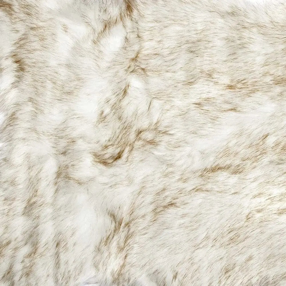2' X 3' Tan Faux Sheepskin Ombre Area Rug Homeroots Home Decor