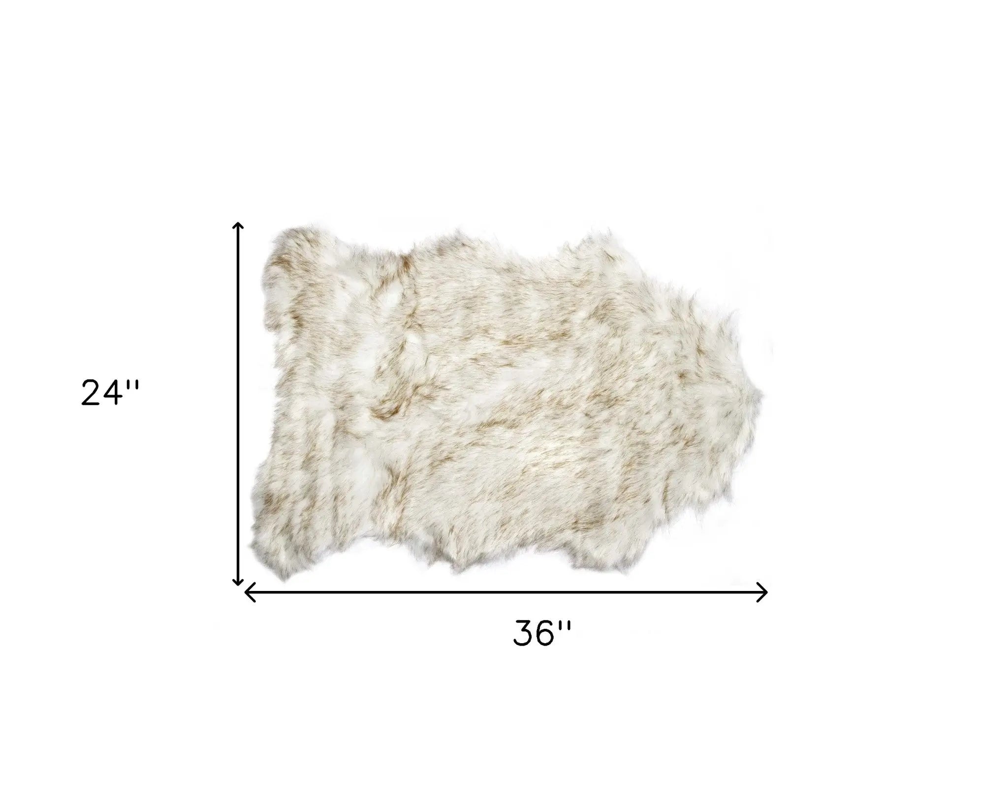 2' X 3' Tan Faux Sheepskin Ombre Area Rug Homeroots Home Decor