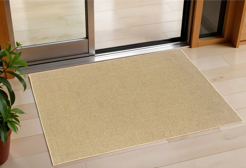 2' X 4' Beige Chevron Indoor Outdoor Area Rug Homeroots Outdoor