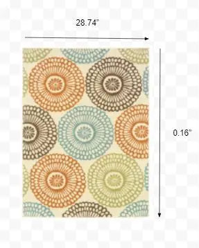 2' X 4' Beige Indoor Outdoor Area Rug Homeroots Outdoor