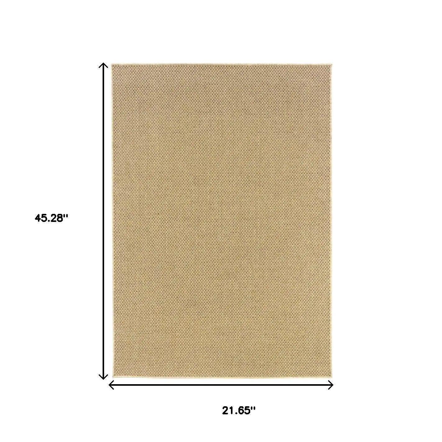 2' X 4' Beige Indoor Outdoor Area Rug Homeroots Outdoor