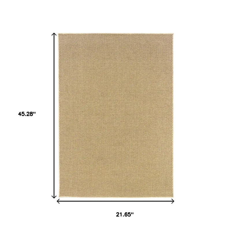 2' X 4' Beige Indoor Outdoor Area Rug Homeroots Outdoor
