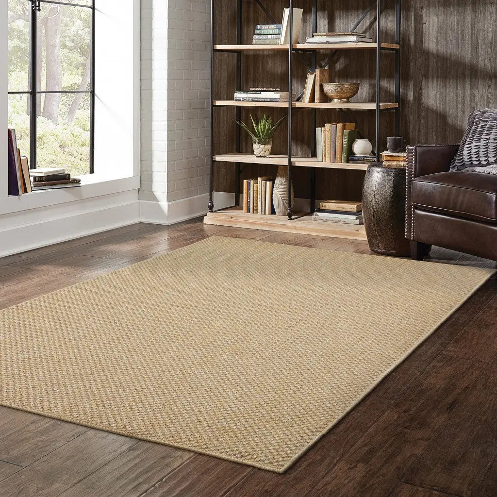 2' X 4' Beige Indoor Outdoor Area Rug Homeroots Outdoor