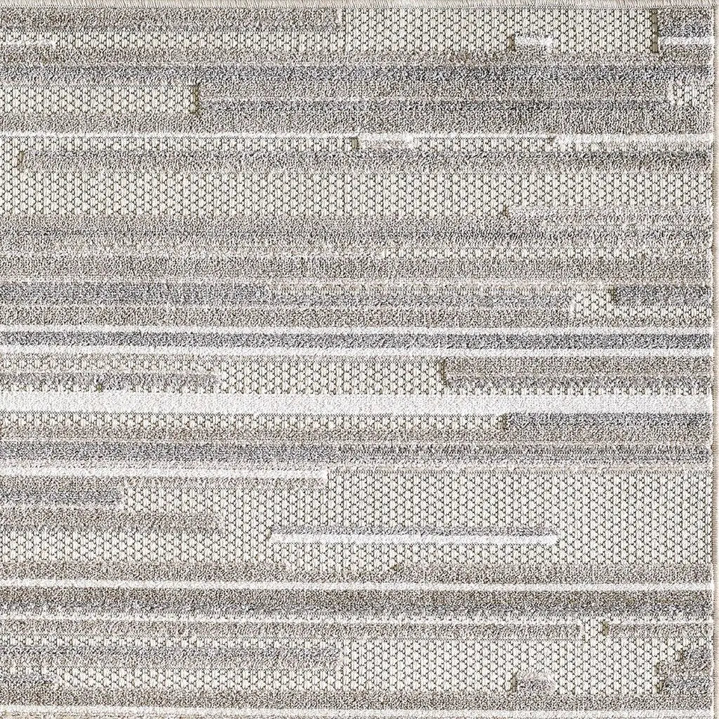 2' X 4' Gray Abstract Stain Resistant Indoor Outdoor Area Rug Homeroots Outdoor