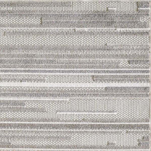 2' X 4' Gray Abstract Stain Resistant Indoor Outdoor Area Rug Homeroots Outdoor