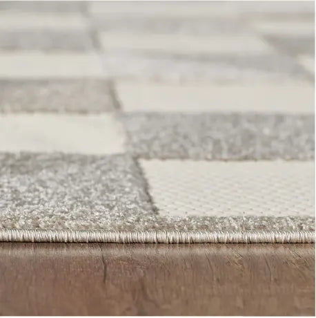 2' X 4' Gray Geometric Stain Resistant Indoor Outdoor Area Rug Homeroots Outdoor
