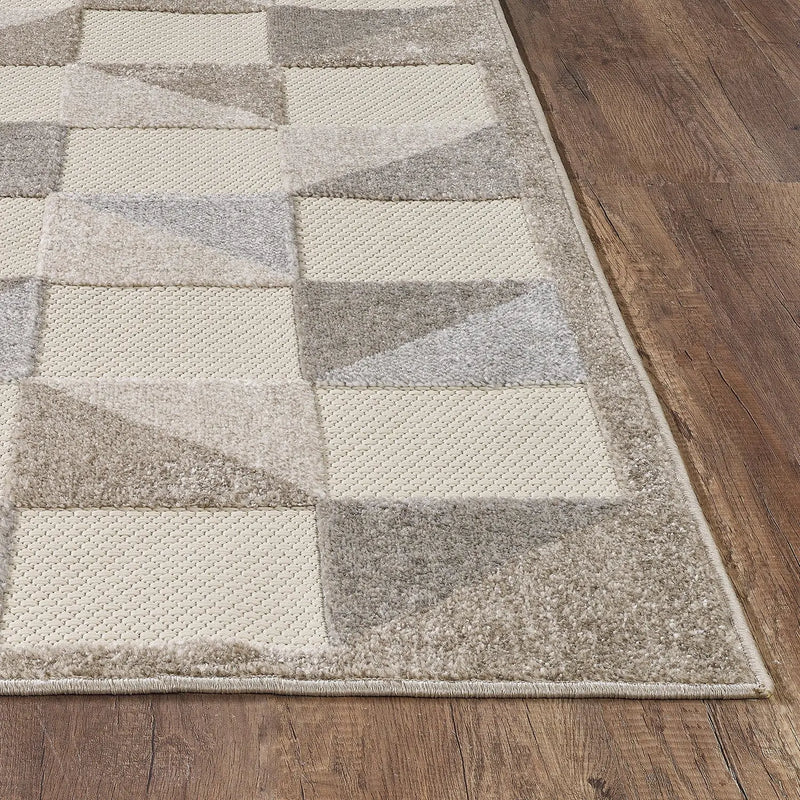 2' X 4' Gray Geometric Stain Resistant Indoor Outdoor Area Rug Homeroots Outdoor