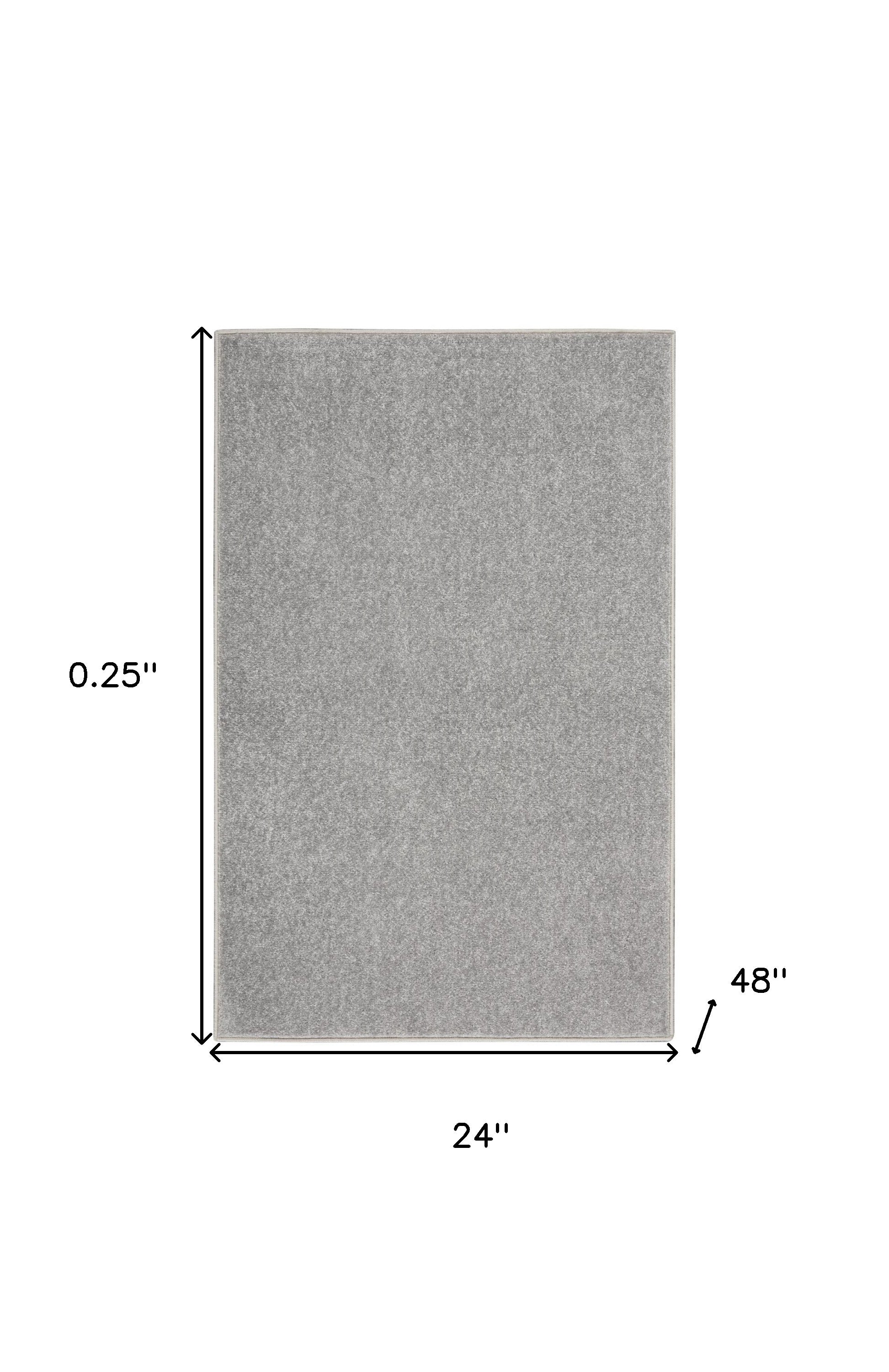 2' X 4' Gray Indoor Outdoor Area Rug - GreatEagleInc