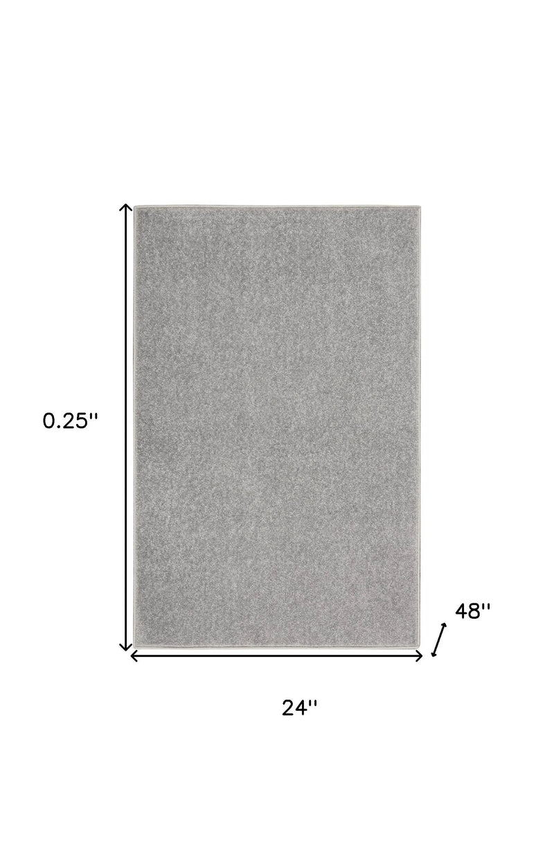 2' X 4' Gray Indoor Outdoor Area Rug - GreatEagleInc