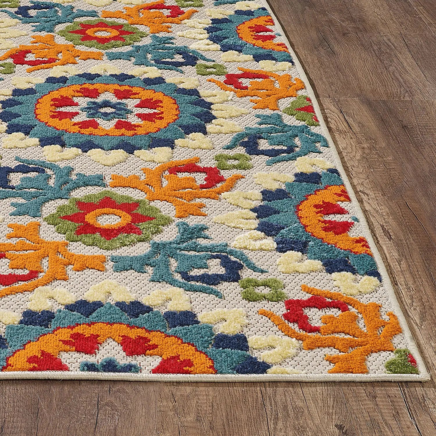 2' X 4' Orange And Ivory Moroccan Stain Resistant Indoor Outdoor Area Rug Homeroots Outdoor