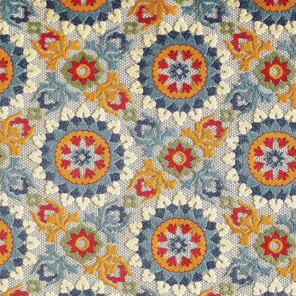 2' X 4' Orange And Ivory Moroccan Stain Resistant Indoor Outdoor Area Rug Homeroots Outdoor