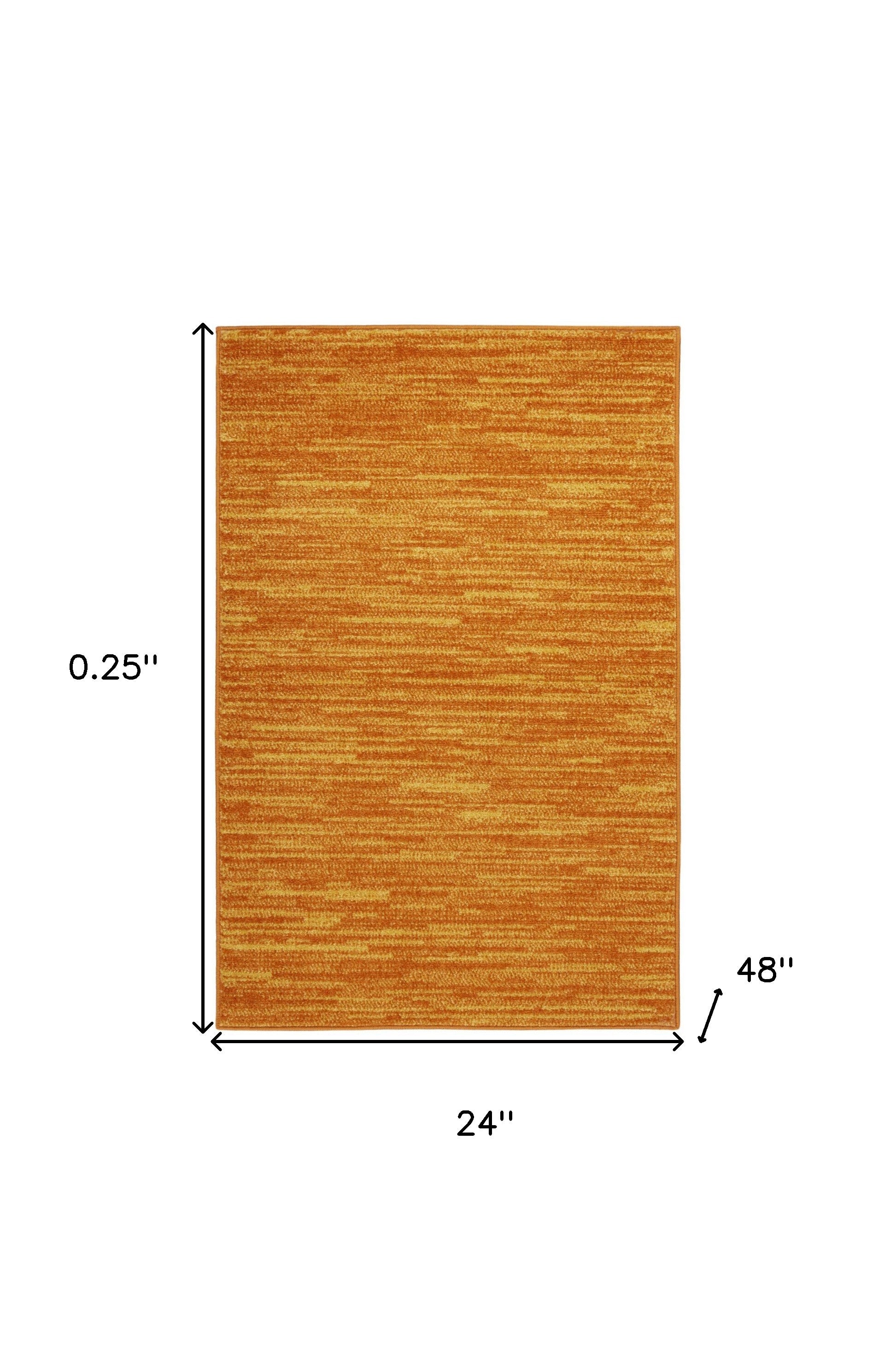 2' X 4' Orange Indoor Outdoor Runner Rug - GreatEagleInc