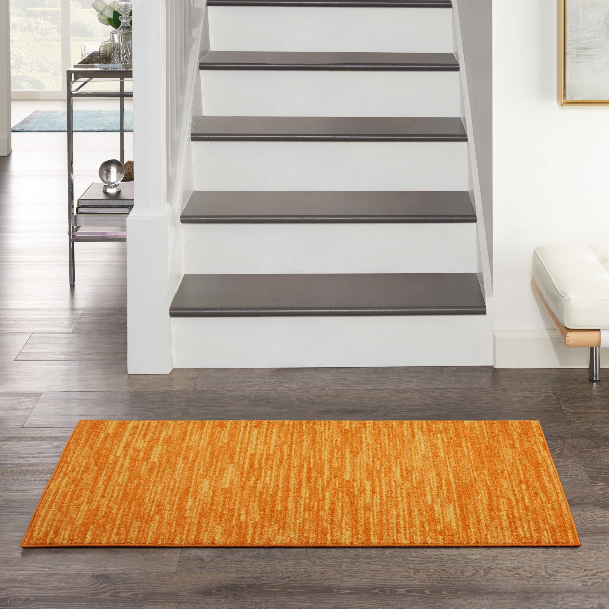 2' X 4' Orange Indoor Outdoor Runner Rug - GreatEagleInc