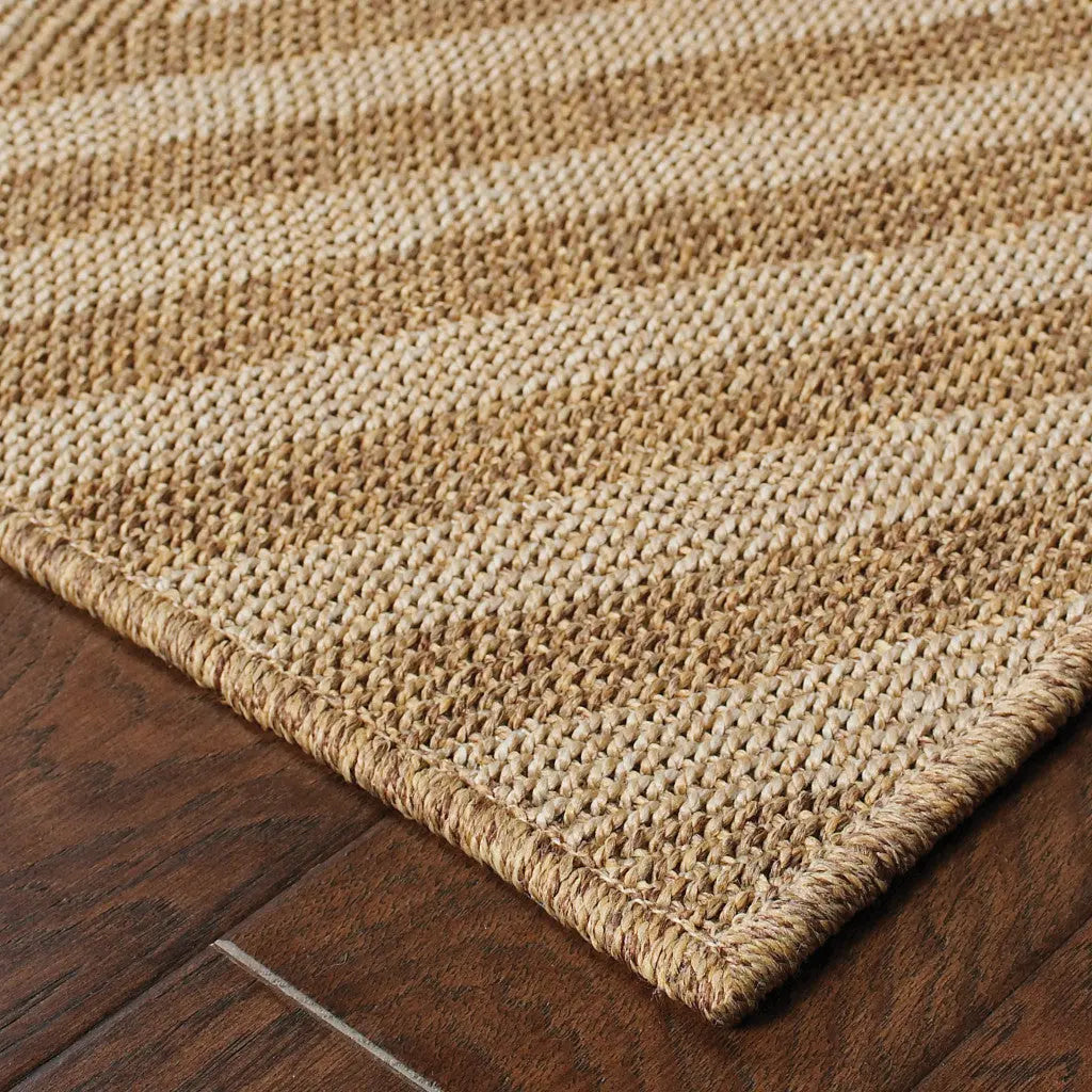 2' X 4' Tan Geometric Stain Resistant Indoor Outdoor Area Rug Homeroots Outdoor