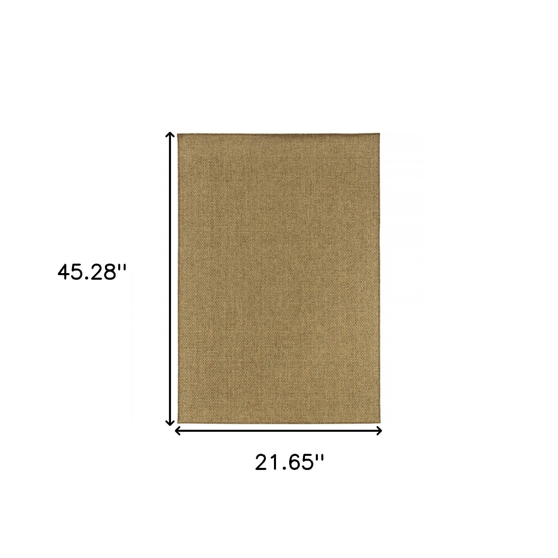 2' X 4' Tan Indoor Outdoor Area Rug Homeroots Outdoor