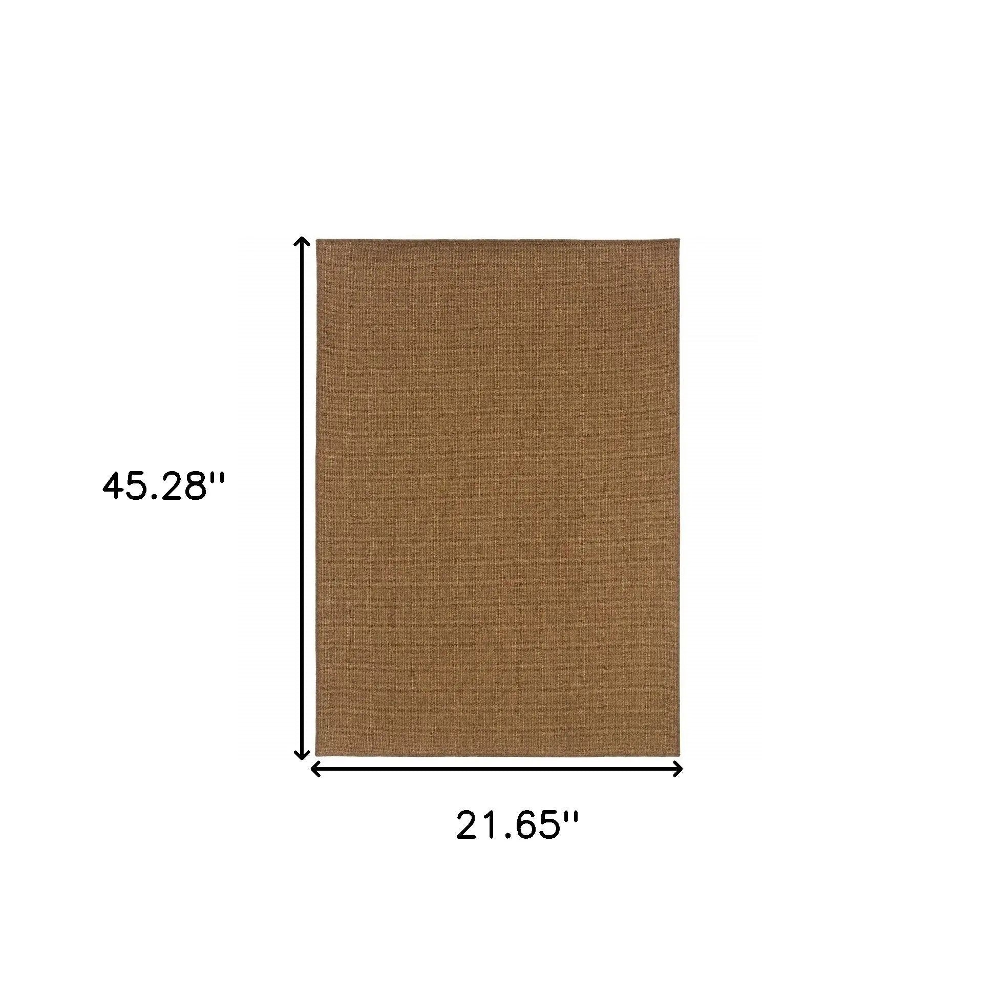 2' X 4' Tan Stain Resistant Indoor Outdoor Area Rug Homeroots Outdoor