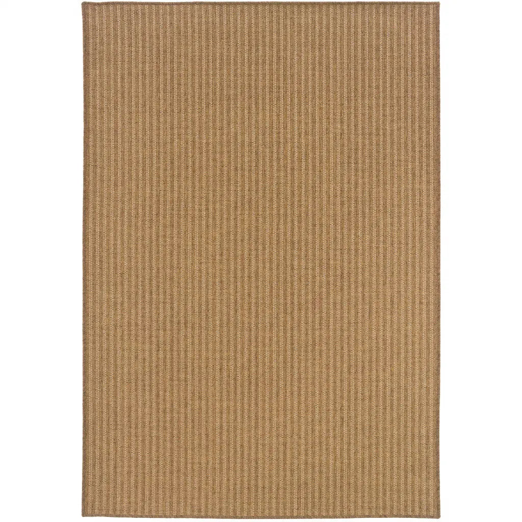 2' X 4' Tan Striped Stain Resistant Indoor Outdoor Area Rug Homeroots Outdoor