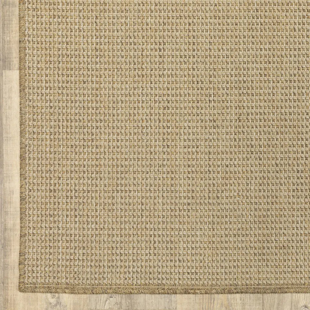 2' X 8' Beige Stain Resistant Indoor Outdoor Area Rug Homeroots Outdoor