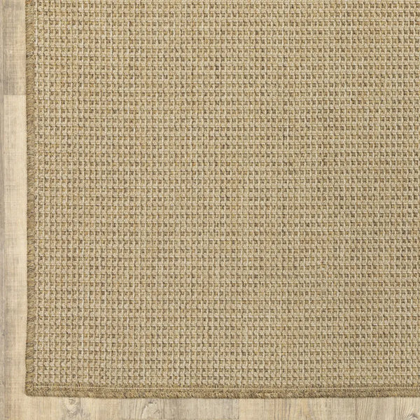 2' X 8' Beige Stain Resistant Indoor Outdoor Area Rug Homeroots Outdoor
