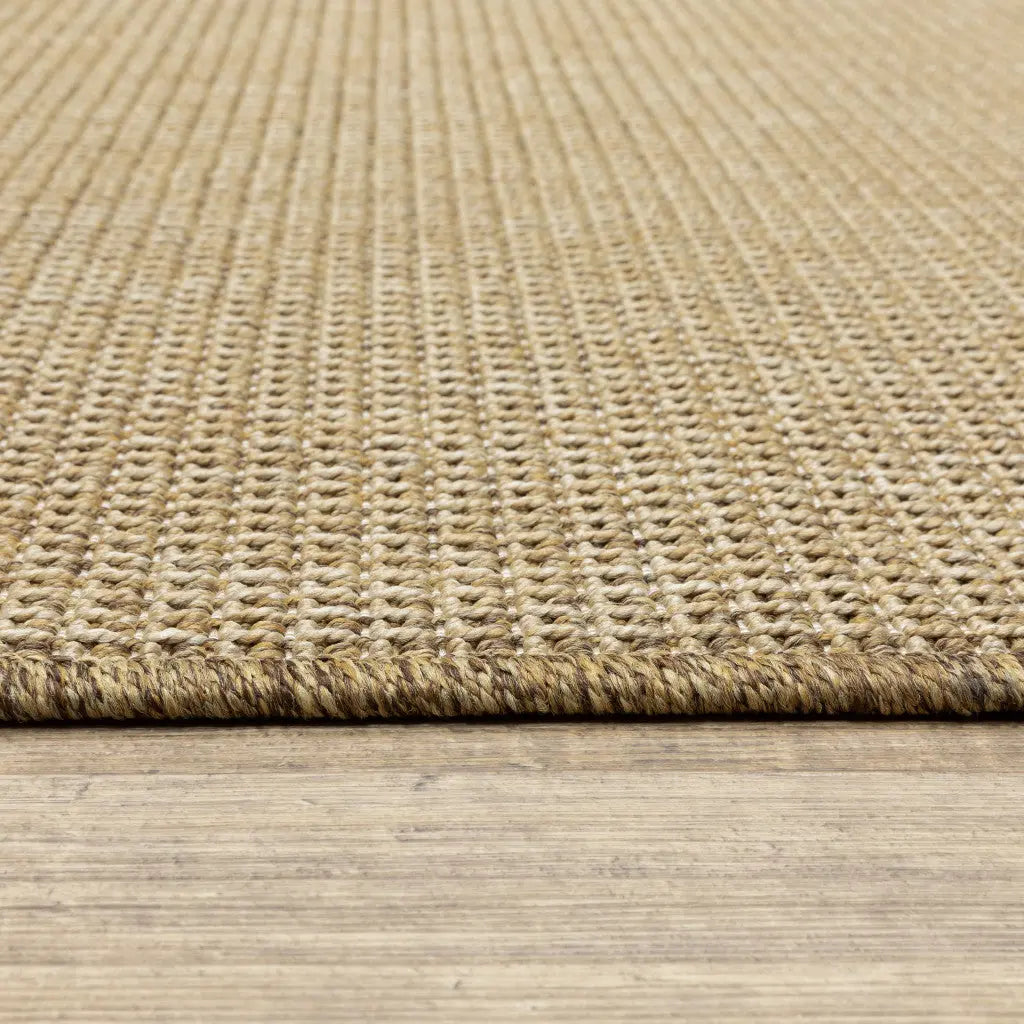 2' X 8' Beige Stain Resistant Indoor Outdoor Area Rug Homeroots Outdoor