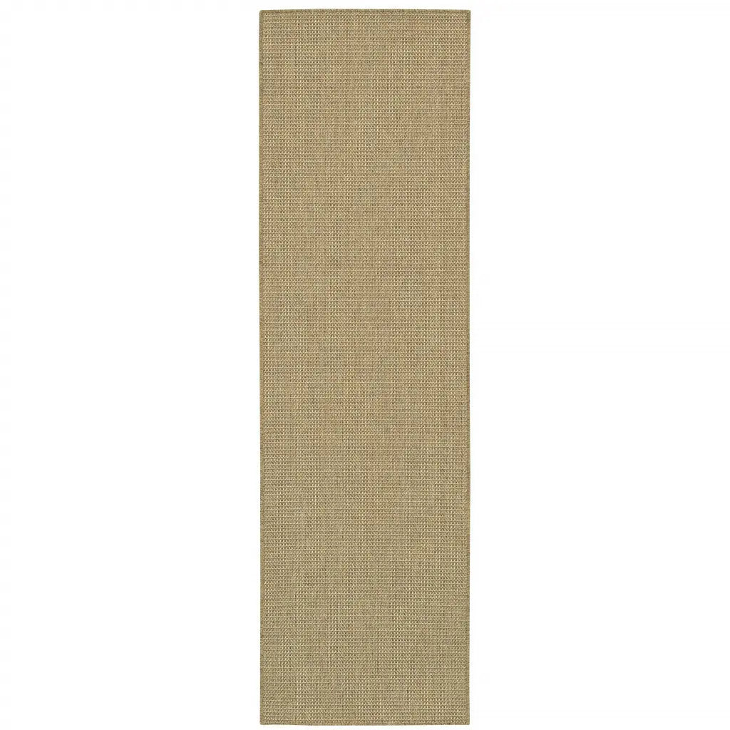 2' X 8' Beige Stain Resistant Indoor Outdoor Area Rug Homeroots Outdoor