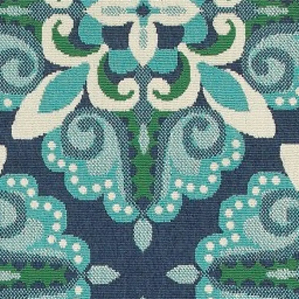 2' X 8' Blue and Green Indoor Outdoor Area Rug Homeroots Outdoor