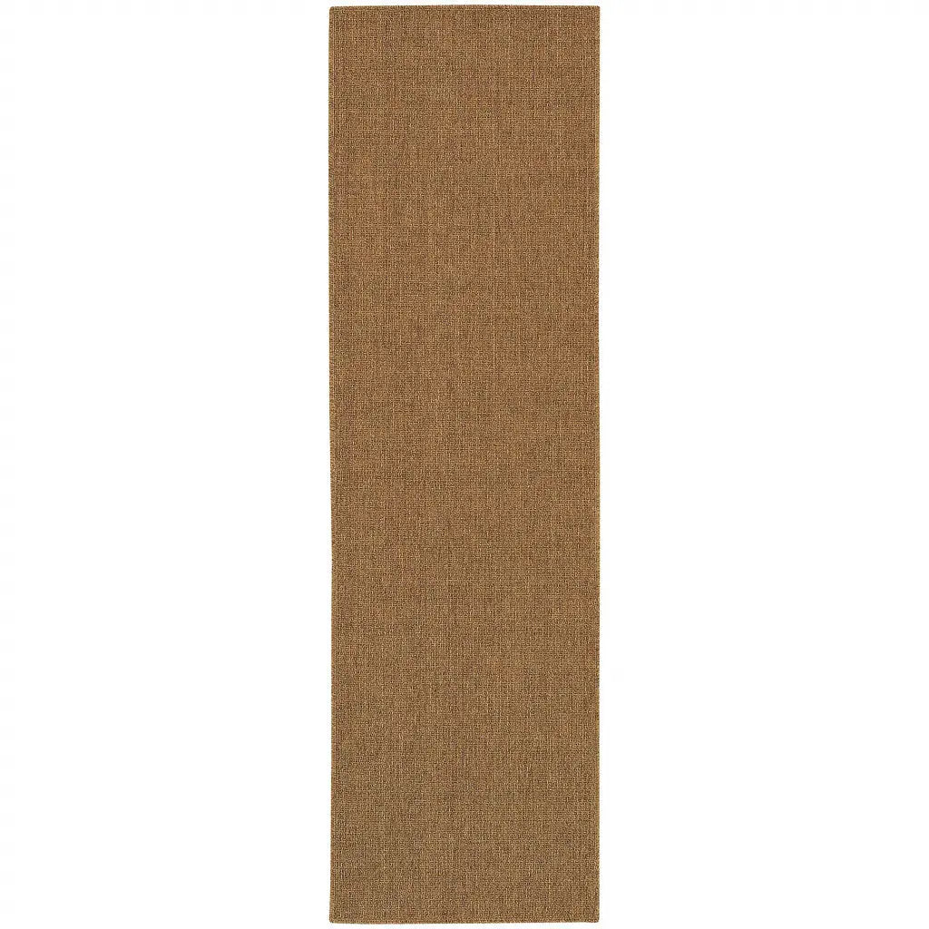 2' X 8' Tan Stain Resistant Indoor Outdoor Area Rug Homeroots Outdoor