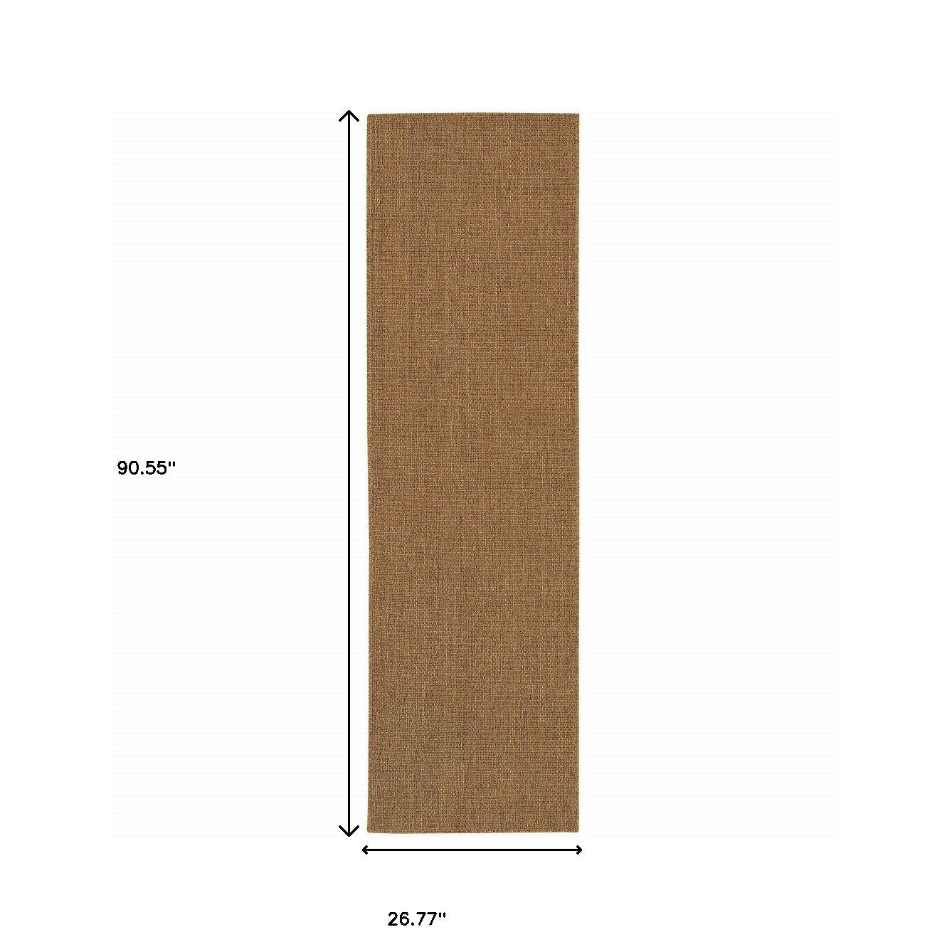 2' X 8' Tan Stain Resistant Indoor Outdoor Area Rug Homeroots Outdoor