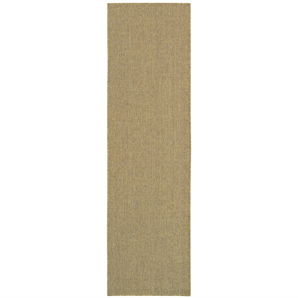2' X 8' Tan Stain Resistant Indoor Outdoor Area Rug Homeroots Outdoor