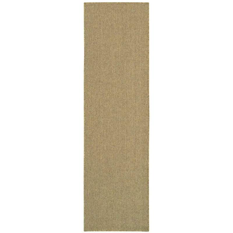 2' X 8' Tan Stain Resistant Indoor Outdoor Area Rug Homeroots Outdoor