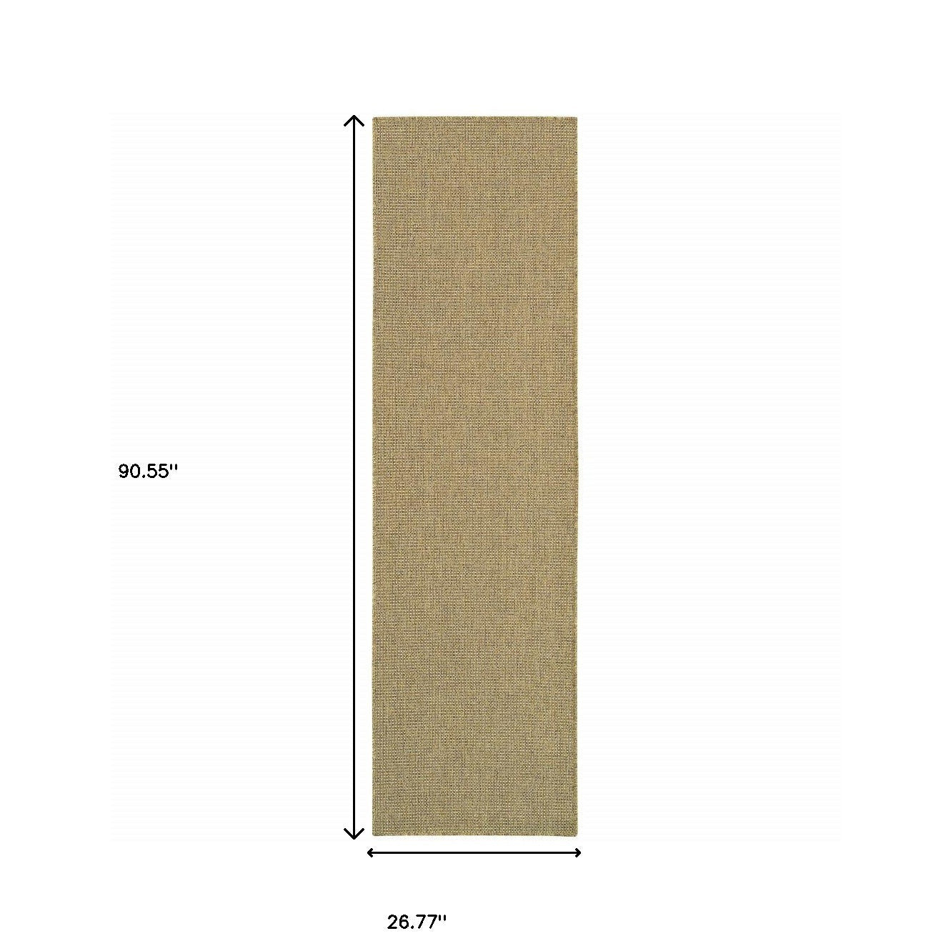 2' X 8' Tan Stain Resistant Indoor Outdoor Area Rug Homeroots Outdoor