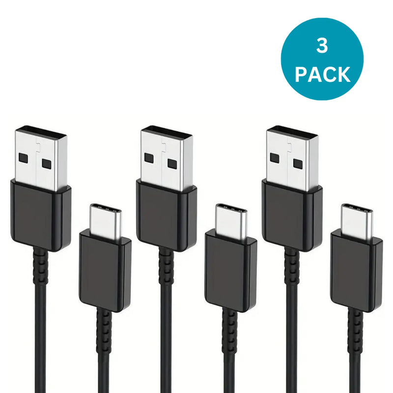 3-Pack Charger Type C Cable 3FT - 10FT Indoor Outdoor