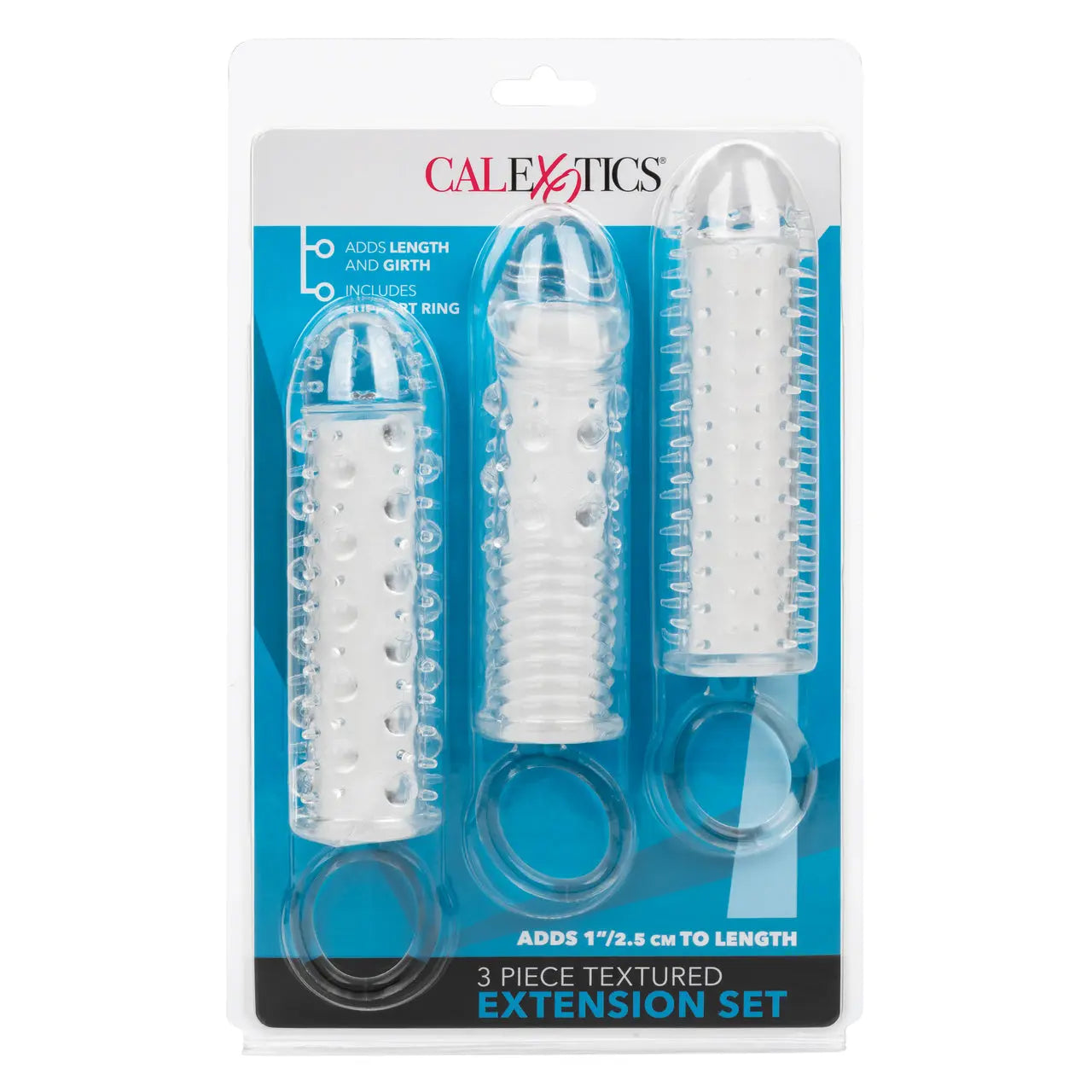 3 Piece Textured Extension Set California Exotic Novelties