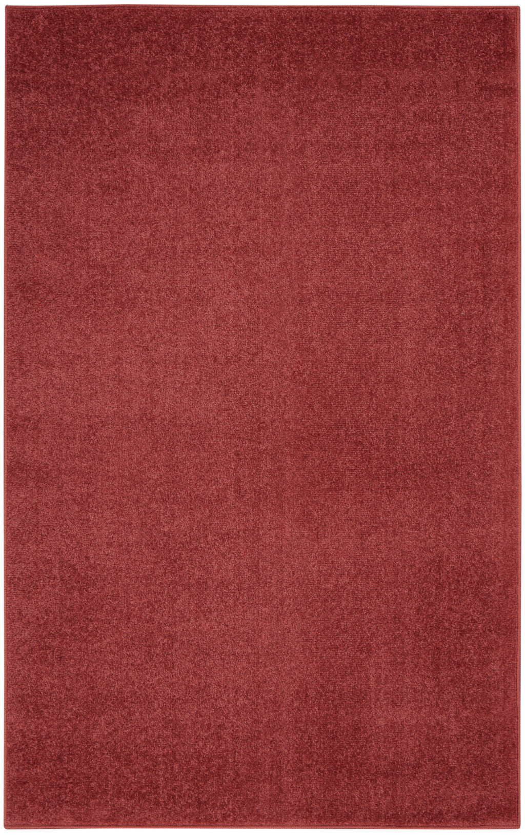 3' X 5' Brick Red Non Skid Indoor Outdoor Area Rug - GreatEagleInc