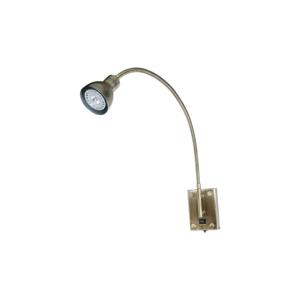 30" Antiqued Brass Metal Spotlight Wall Sconce Homeroots Lighting