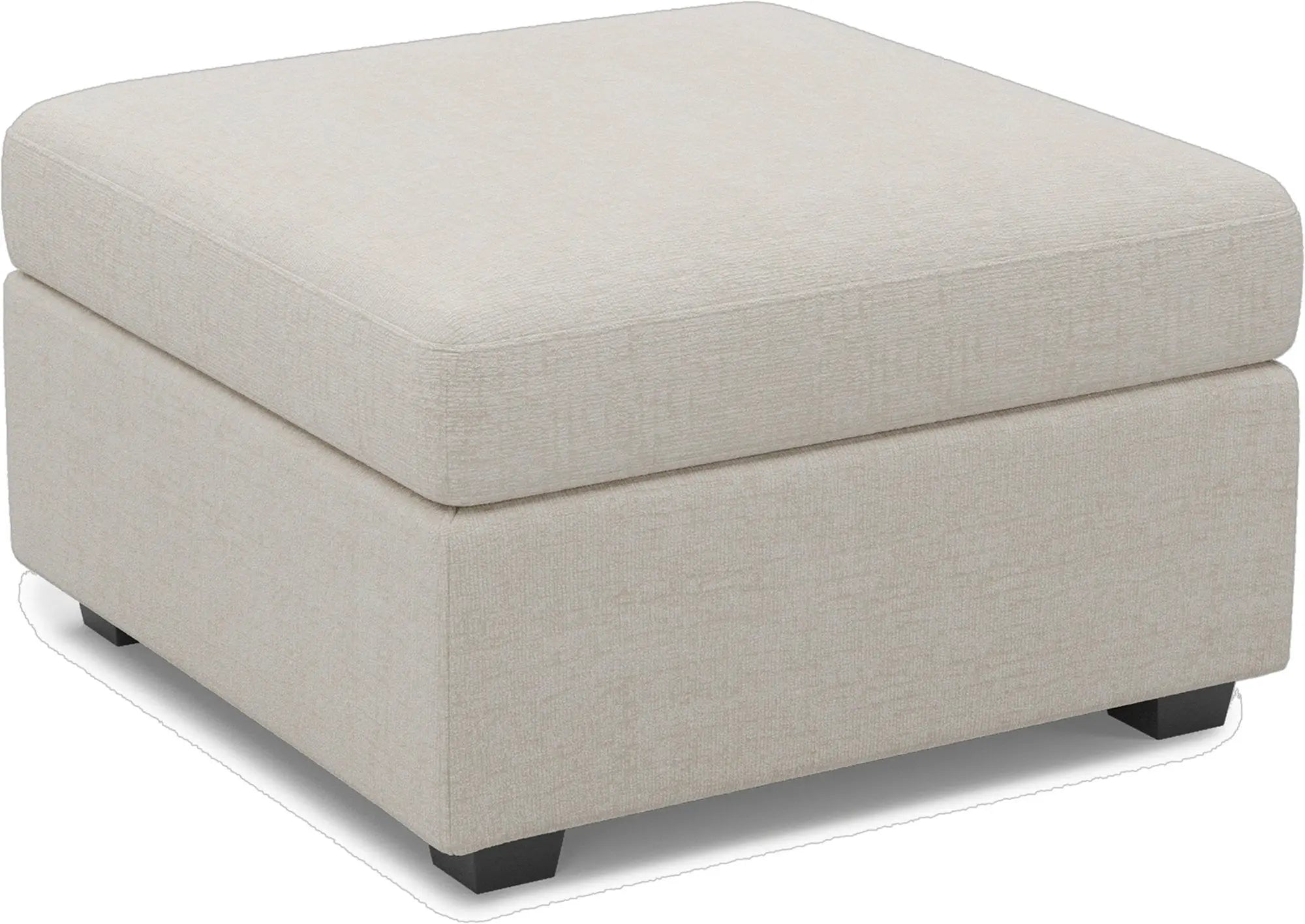 30" Beige and Black Chenille Storage Ottoman Homeroots Living Room