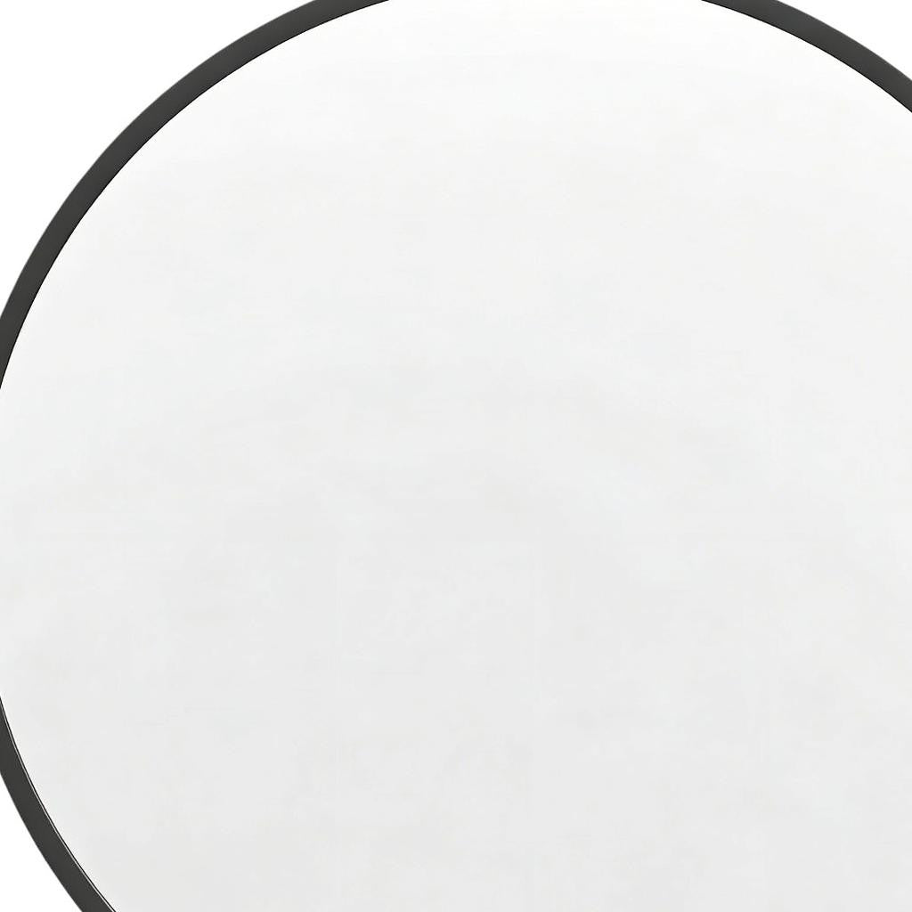 30" Black Aluminum Round Framed Accent Mirror Homeroots Bed & Bath