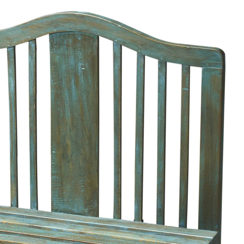 30" Blue Solid Wood Garden Patio Bench Homeroots Outdoor